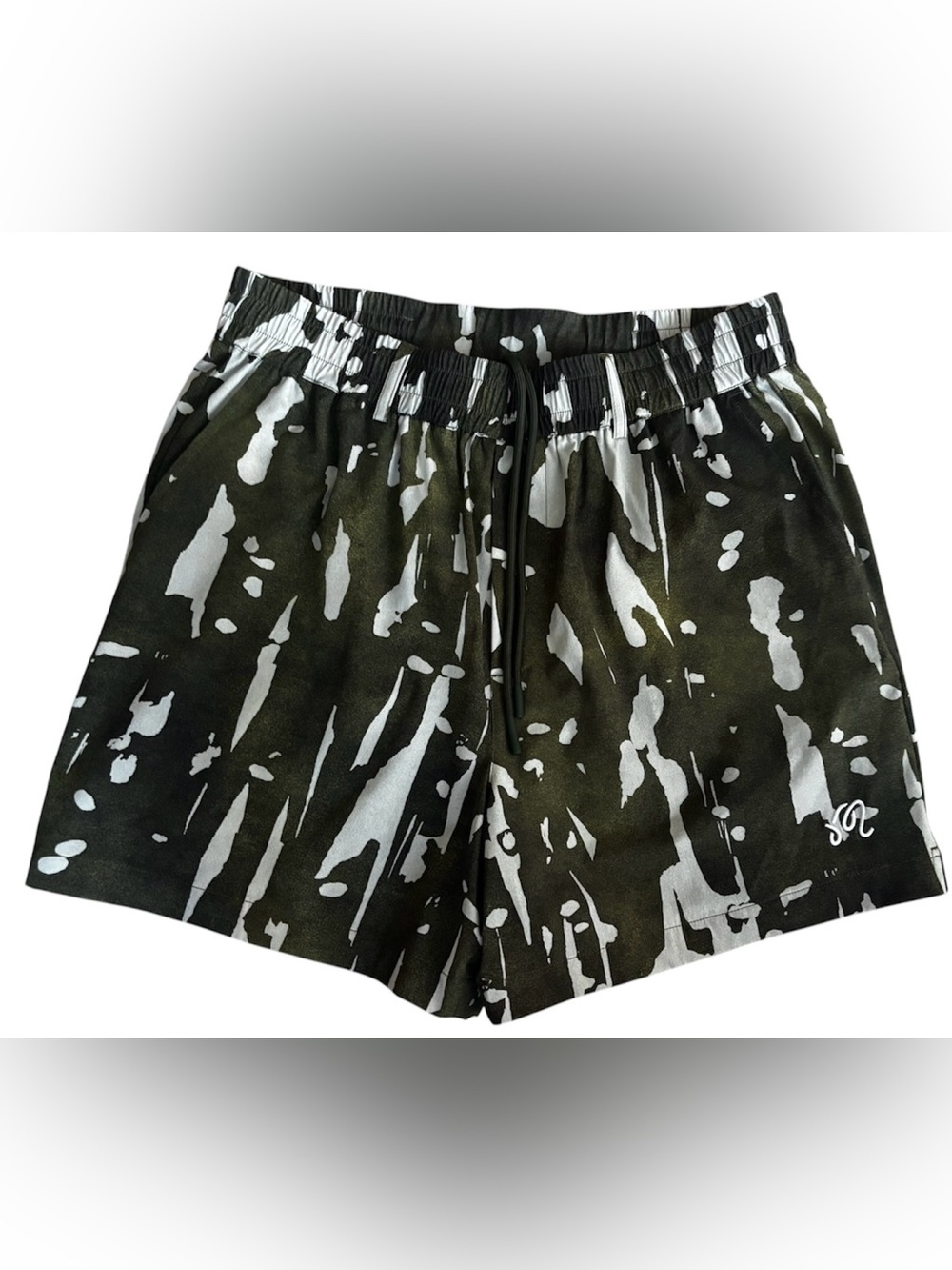 New Malbon Golf Mens SCOOTER INKWASH SHORT size L Olive 5" inseam Lined